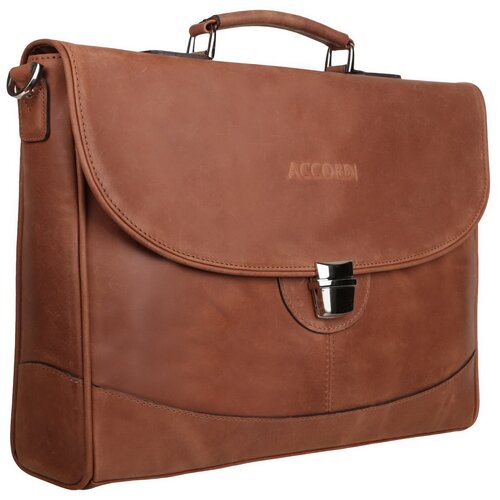 accordi саквояж accordi explorer dark brown Портфель Accordi, фактура матовая, коричневый