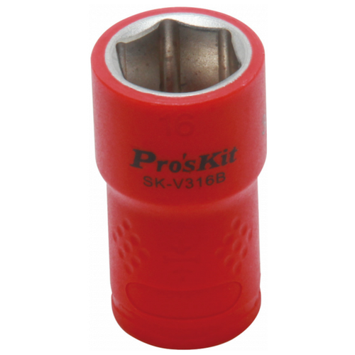 Изолированная 3/8 дюйма торцевая головка Proskit SK-V316B 16 мм (1000 В - VDE)