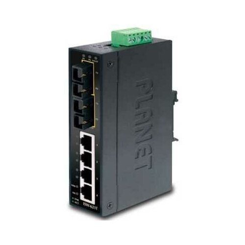 IP30 Slim Type 4-Port Industrial Ethernet Switch 2-Port 100Base-FX15KM -40 - 75 C 15466₽