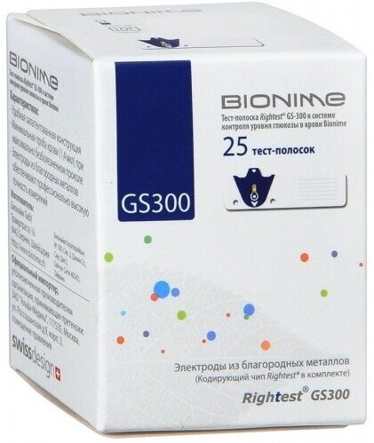 Тест-полоски Bionime Rightest GS300 №25