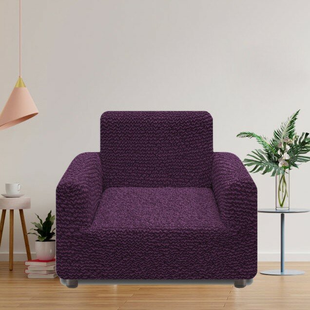 REWAND Чехол для кресла Eleanor цвет: фиолетовый (80 см)
