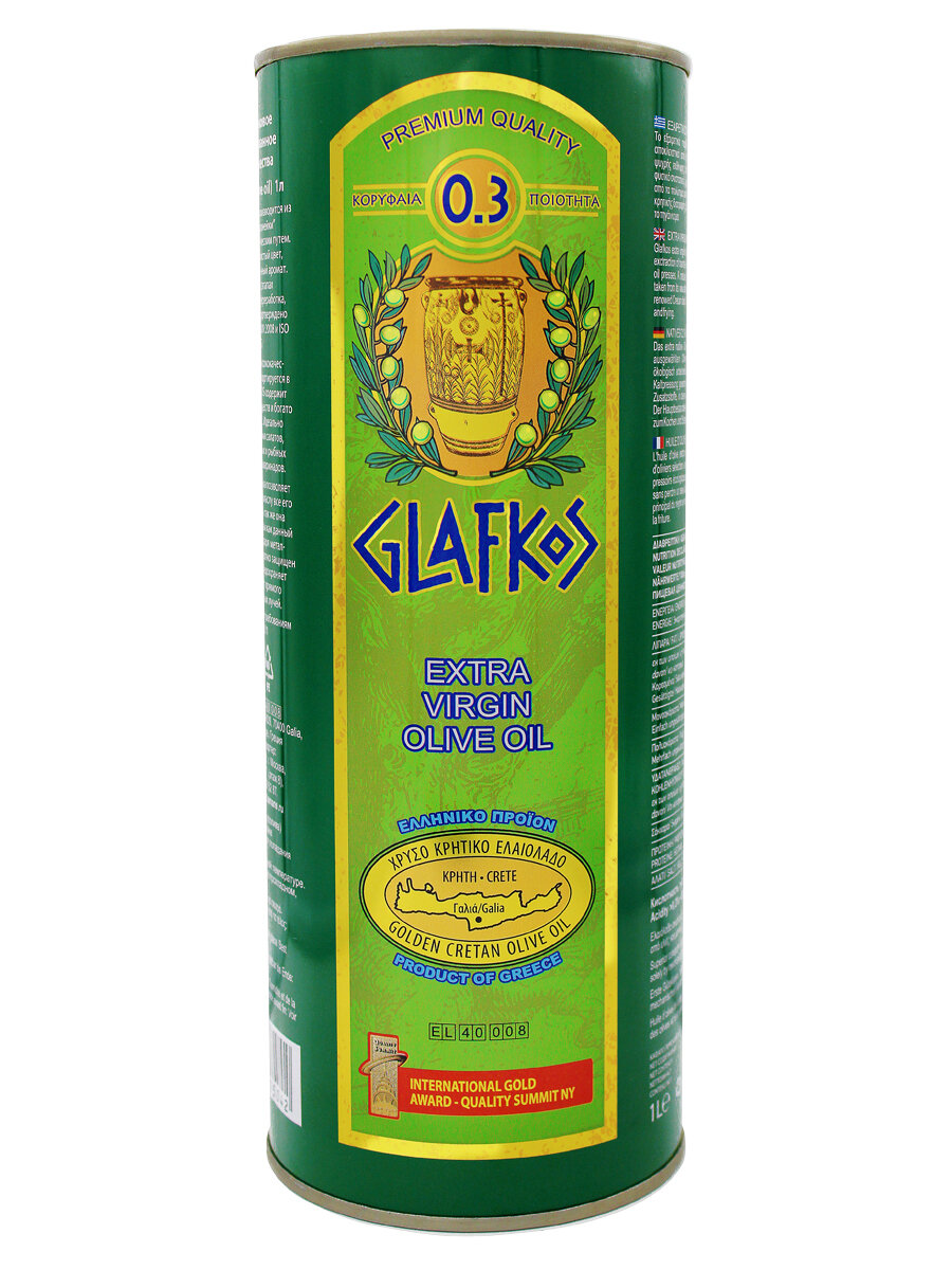 Масло оливковое Glafkos Extra Virgin 1л - фото №5