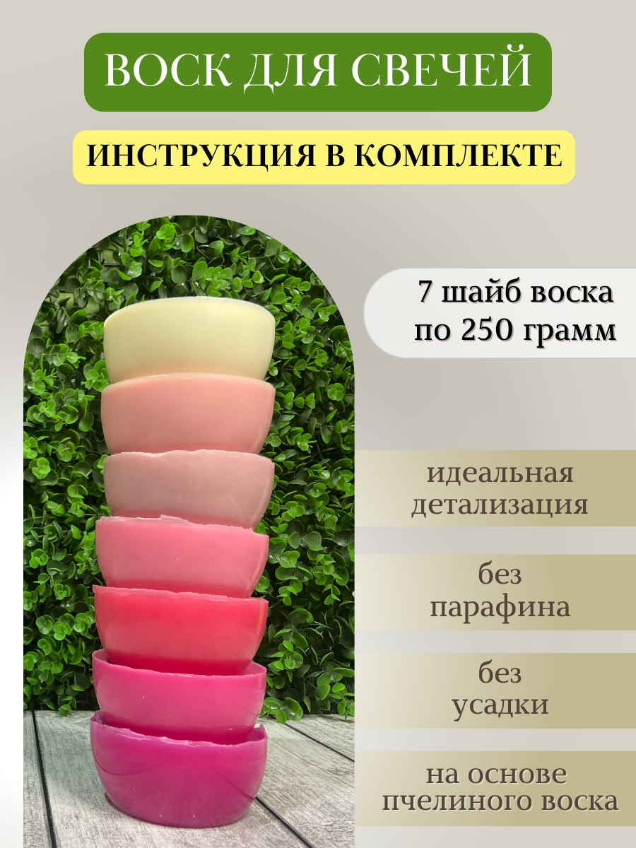 Воск для свечей / Микс 9 / 1750 г