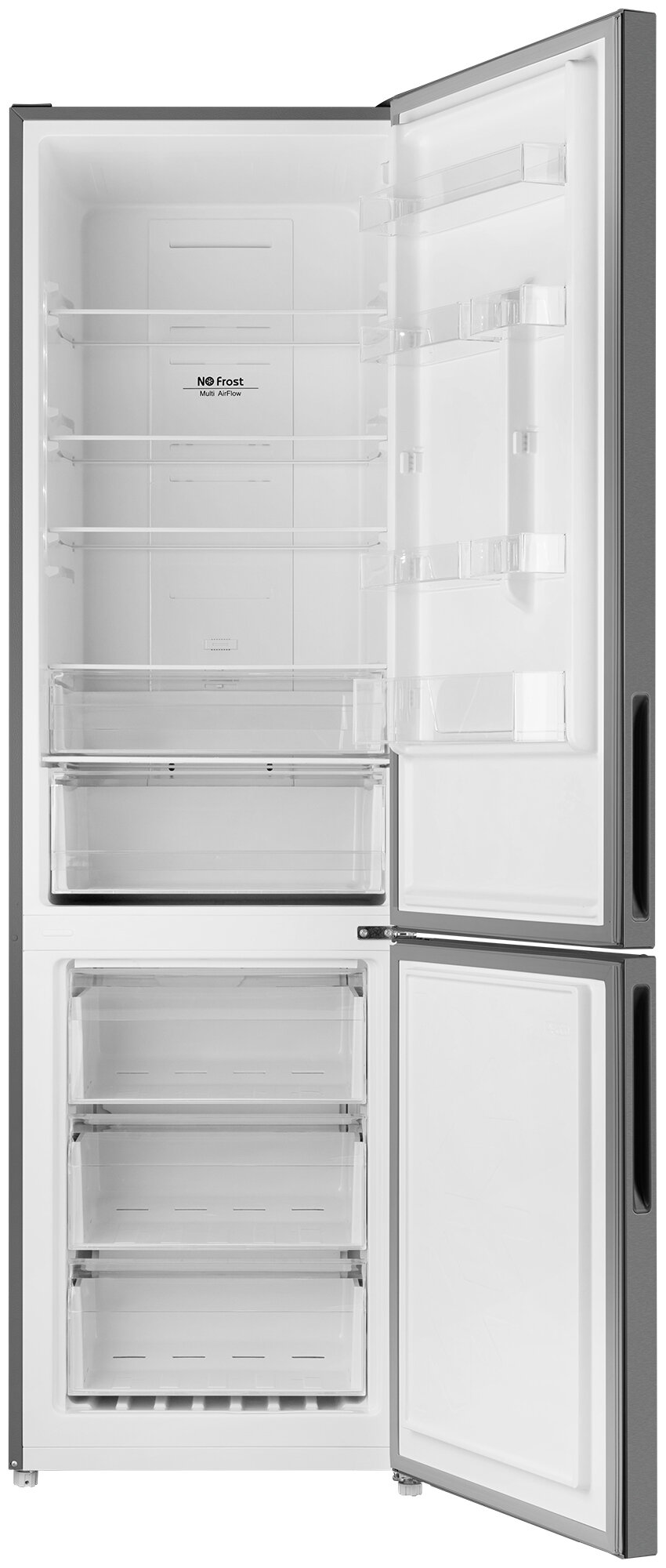 Отдельностоящий холодильник с инвертором Weissgauff WRK 2000 DX Full NoFrost Inverter серебристый - фотография № 4