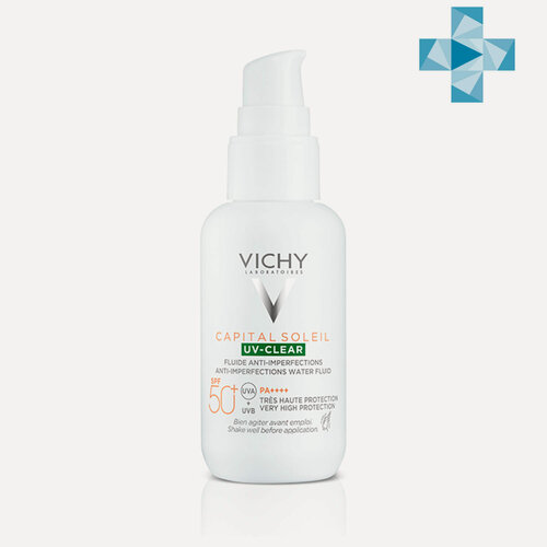 Изображение товара VICHY Невесомый солнцезащитный флюид UV-Clear для лица против несовершенств SPF 50+, 40 мл