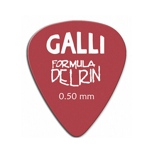 Медиатор, delrin 351, 0,50, цвет красный GALLI STRINGS D51R