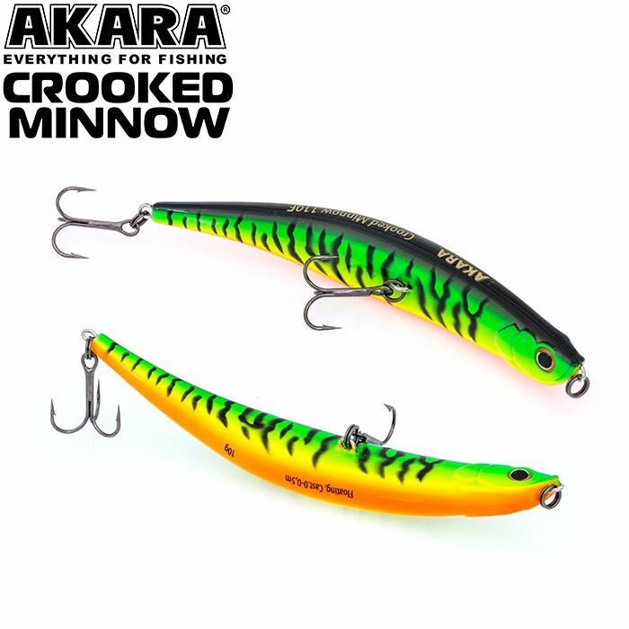 Воблер Akara Crooked Minnow 110F 10гр. A68
