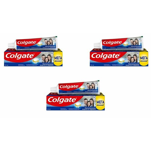 Colgate Зубная паста Максимальная Защита от Кариеса Свежая мята, 150 мл, 3 штуки