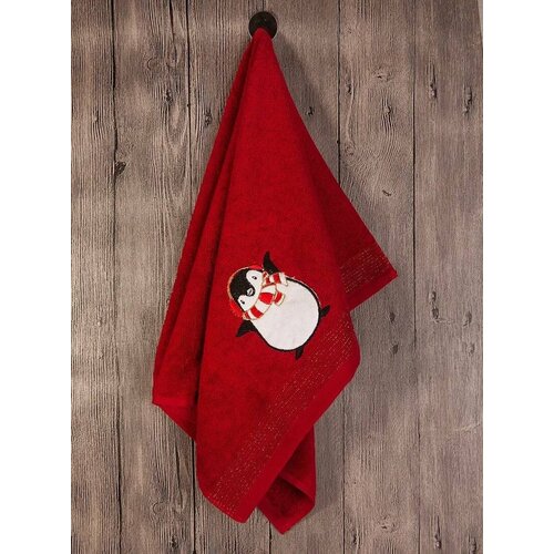 La Villa Кухонное полотенце Penguen цвет: бордовый (45х70 см)