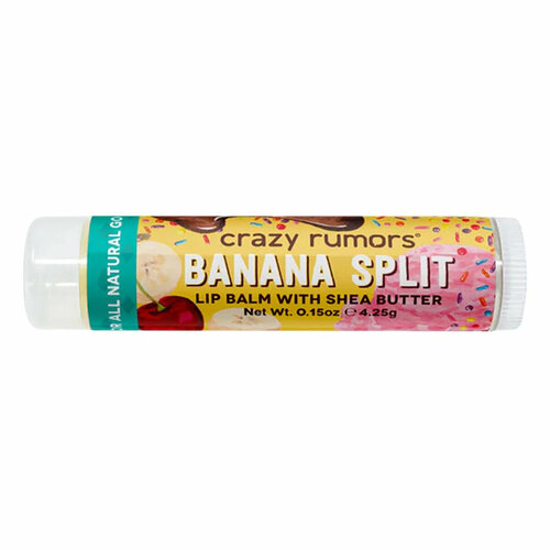 Crazy Rumors Бальзам для губ Banana Split Lip Balm с ароматом Банановый Десерт, 4.25 г crazy rumors бальзам для губ dragon fruit lip balm с ароматом питахайи 4 25 г