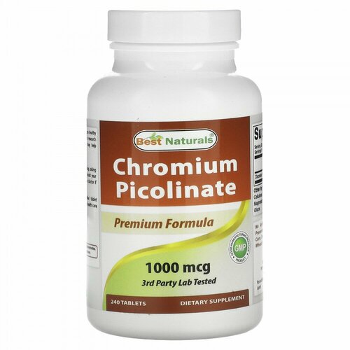 Best Naturals, Chromium Picolinate, 1,000 mcg, 240 Tablets