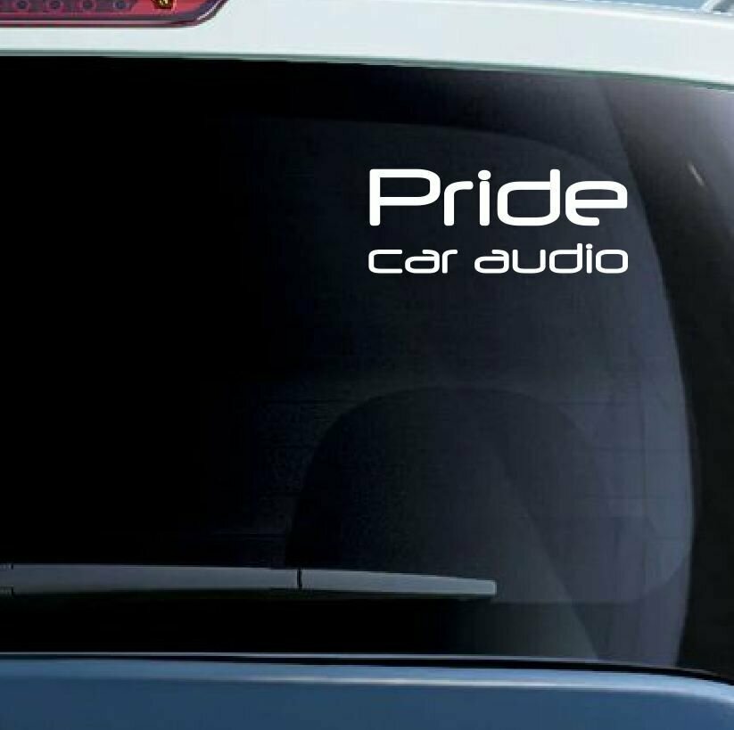 Наклейка на авто "Pride car audio" (6х15 см)