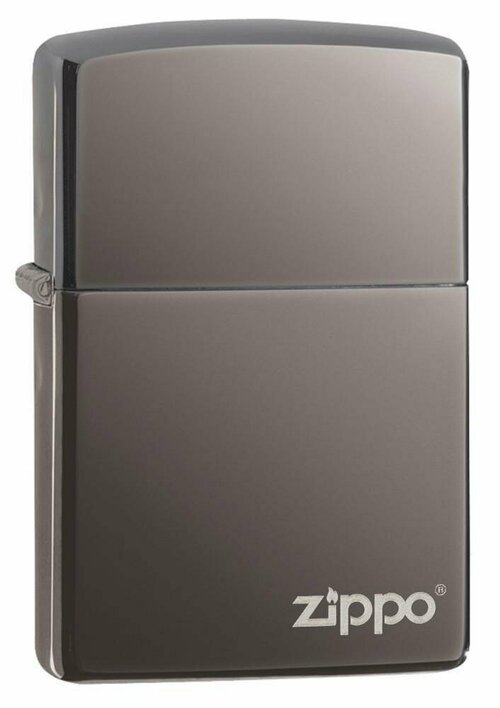 Зажигалка ZIPPO Classic с покрытием Black Ice®, латунь/сталь, чёрная, глянцевая, 38x13x57 мм