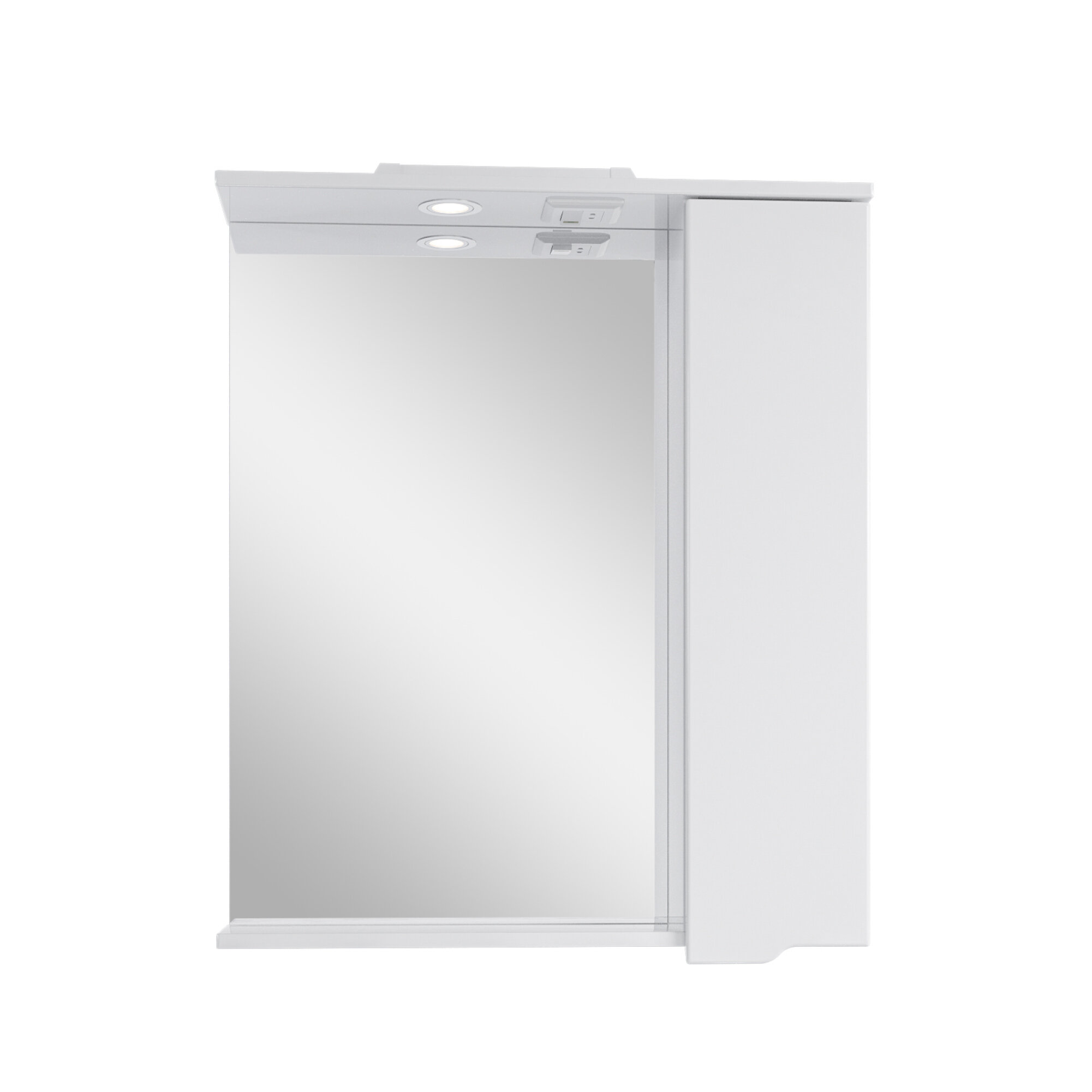 Зеркальный шкаф подвесной SanStar Bianca 70 для ванной комнаты белый — фото 1