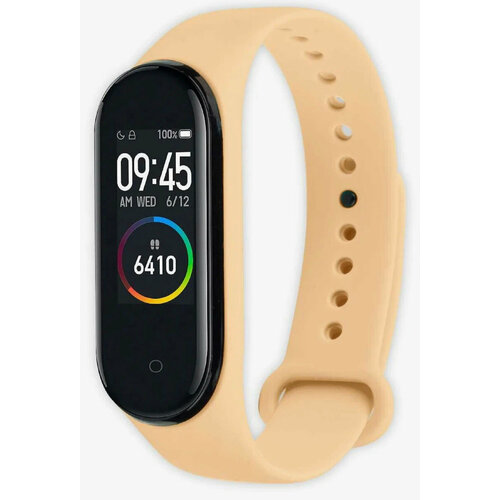 Сменный ремешок Nuobi Original для Xiaomi Mi Band 3 и Mi Band 4 (Кремово-белый)