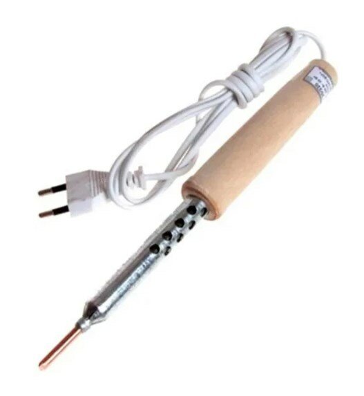 Паяльник электрический 100W (Псков), деревянная ручка
