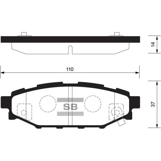 Колодки тормозные задние Sangsin Brake для Subaru Forester / Legacy / Outback, 4 шт