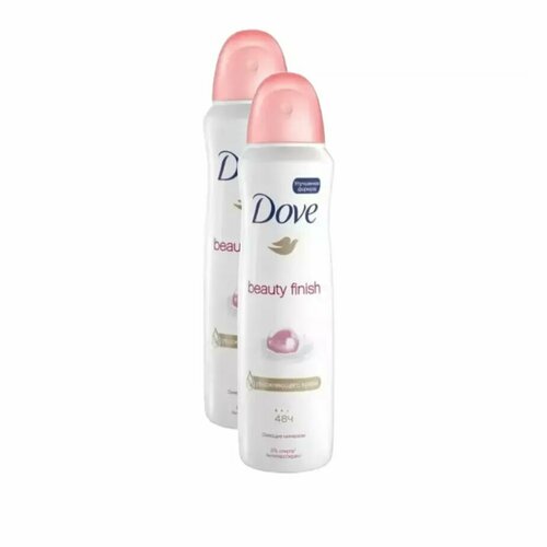 Комплект 2 шт. Антиперспирант аэрозоль Dove Beauty finish 2 шт. по 150 мл комплект 6 шт антиперспирант стик dove beauty finish сияющие минералы 6 шт по 40 мл