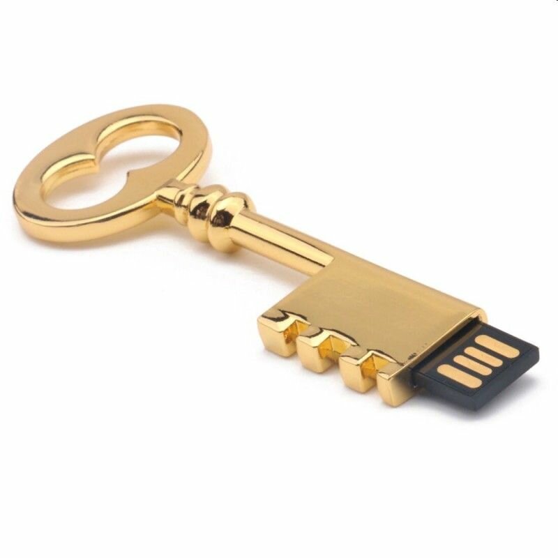 Подарочный USB-флеш-накопитель золотой ключик оригинальная флешка 32GB