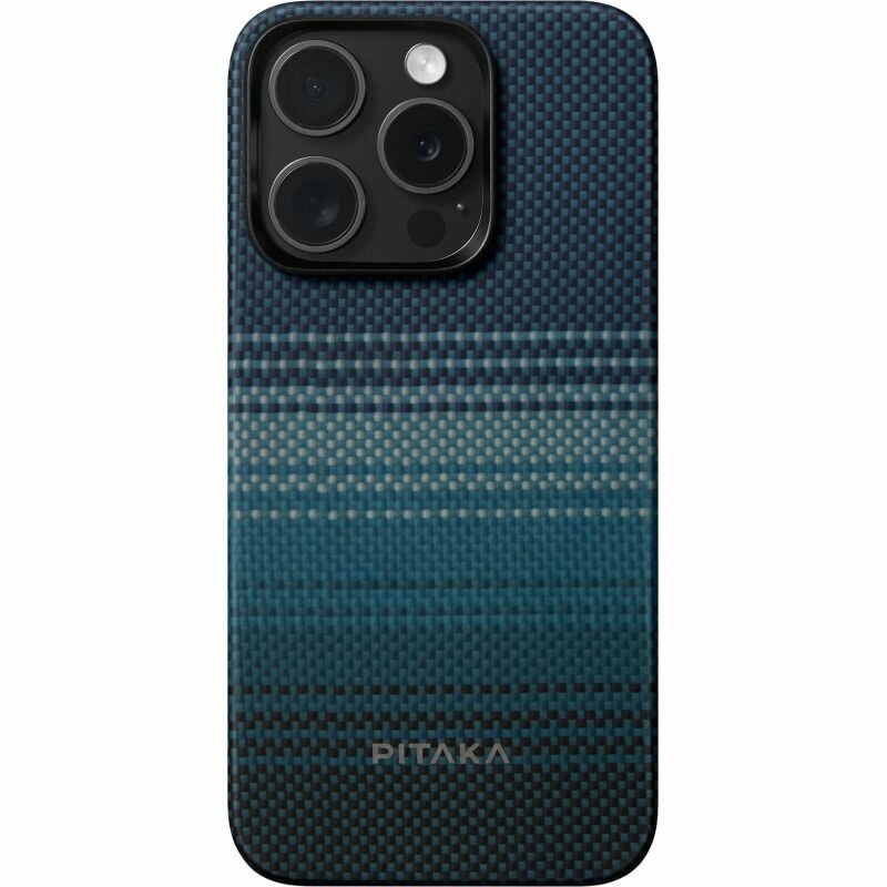 Чехол Pitaka Fusion Weaving MagEZ Case 5 для iPhone 15 Pro Max, кевлар, синий