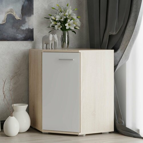 Комод для одежды Рио угловой с полками 58х58х74 см Дуб Сонома Белый 5150₽