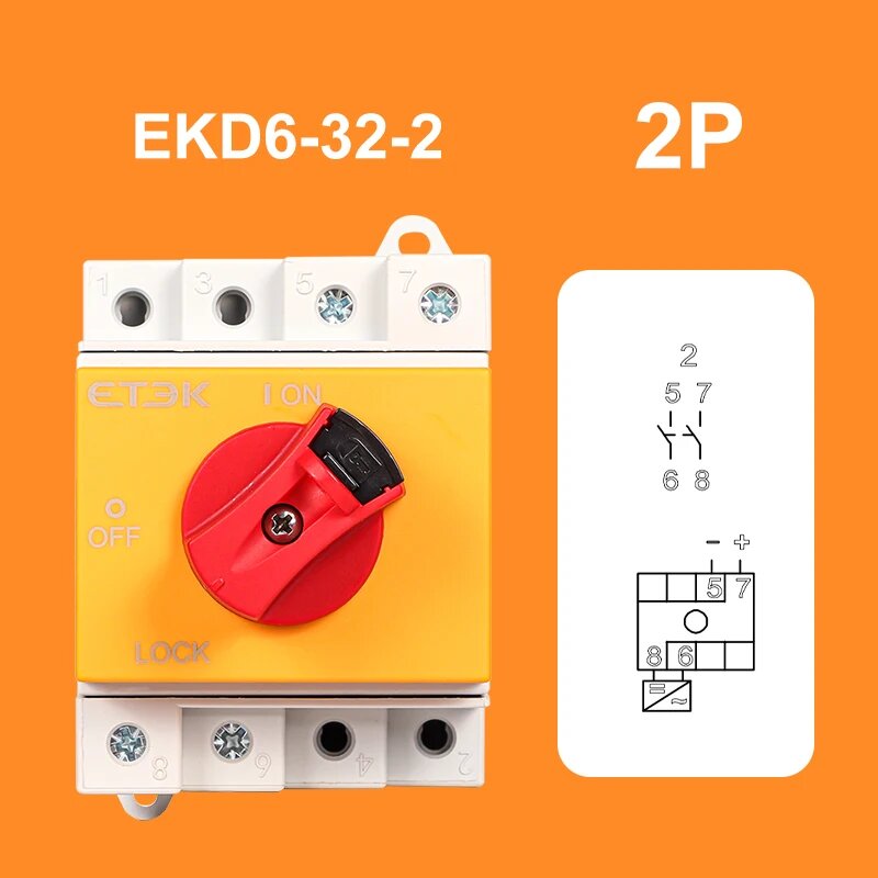 Изолятор ETEK EKD6-32-2 (2P) 32A