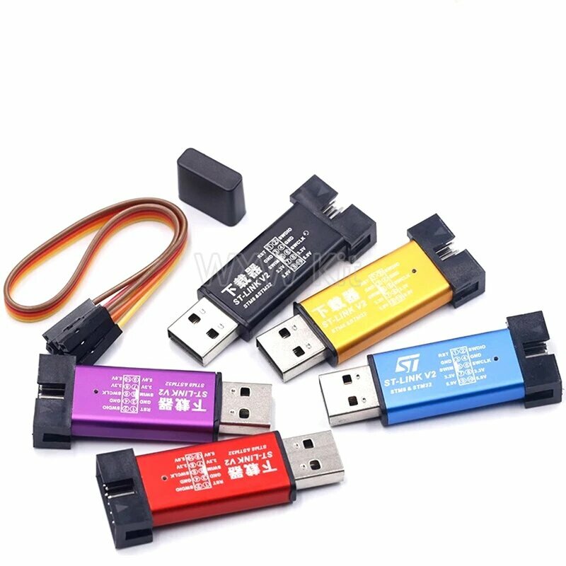 ST LINK Stlink ST-Link V2 Mini STM8 STM32 Симулятор Загрузка Программатор Программирование с крышкой Кабель DuPont ST Link V2