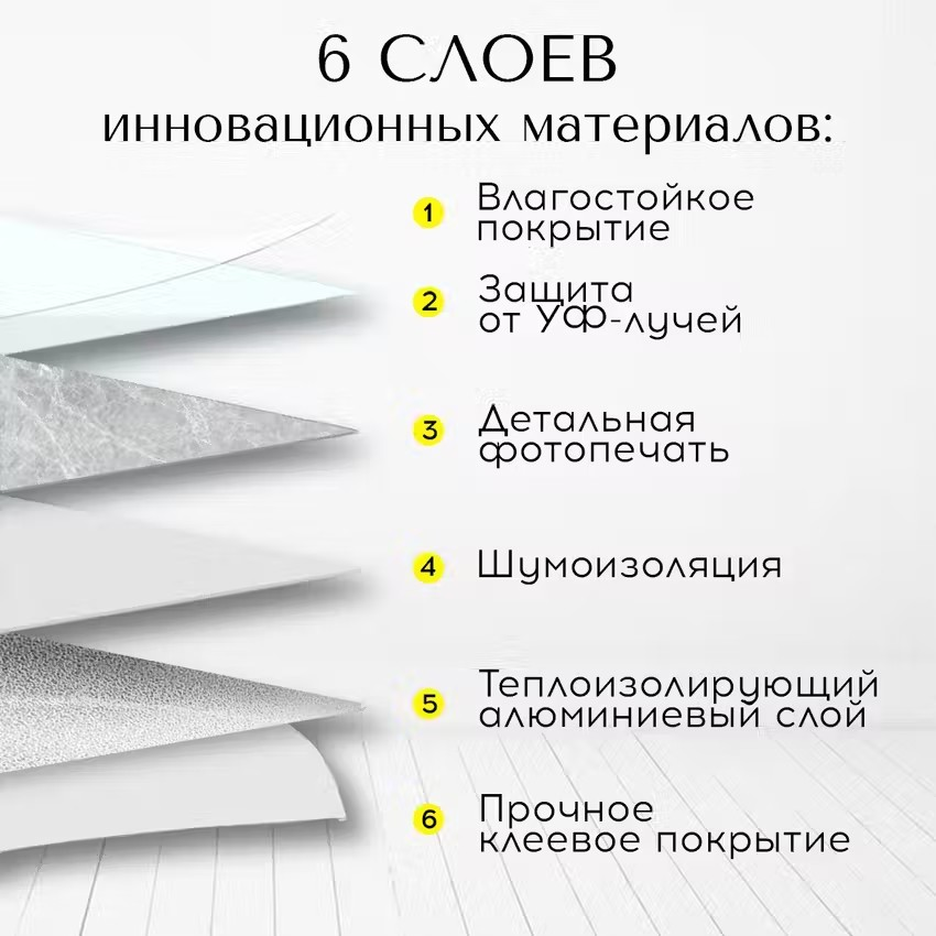 Панели для стен самоклеящиеся Conflate, Серый мрамор, 30*30 см, 20 шт. — фото 1