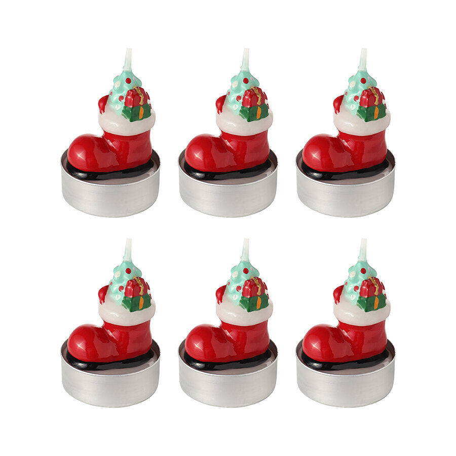 Набор декоративных свечей Festive stocking новогодний ботинок 6 шт New Year Essential Tkano TK25-NY_CND0002