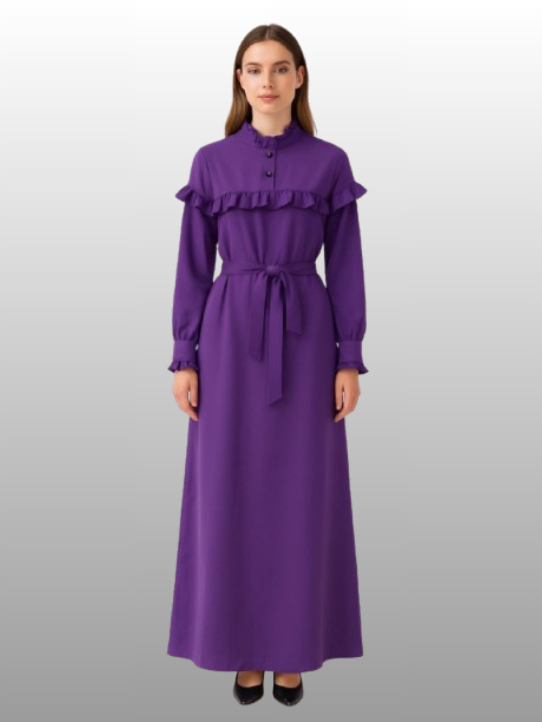 Платье 42-48, размер 44, фиолетовый — фото 1