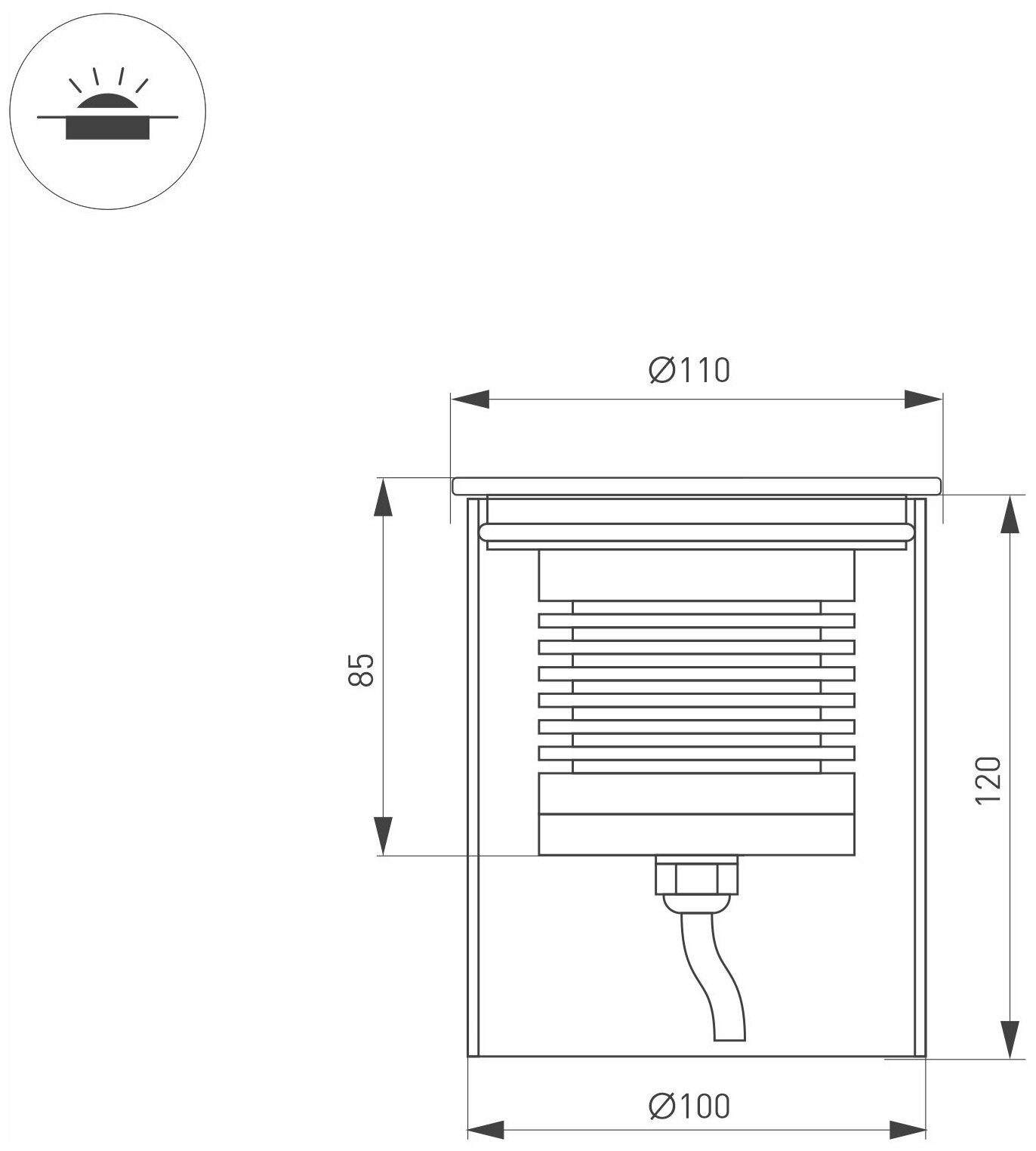 Ландшафтный светодиодный светильник Arlight LTD-Ground-R110-15W Warm3000 026450(1) - фотография № 4