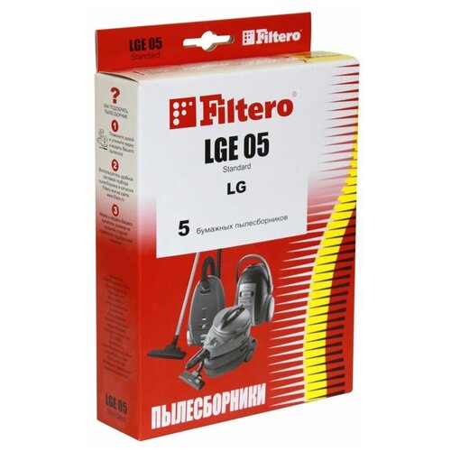 мешок пылесборник filtero standard lge 01 Filtero Мешки-пылесборники LGE 05 Standard, 5 шт.