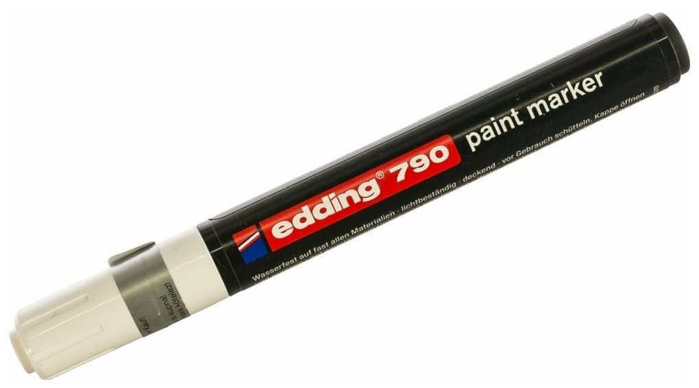 Лаковый маркер белый круглый наконечник 2-3мм Edding E-790-49