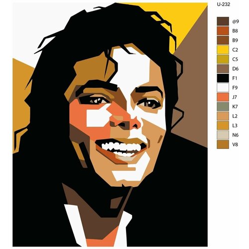 Картина по номерам U-232 Майкл Джексон 80x100 см картина по номерам u 236 майкл джексон 80x100 см