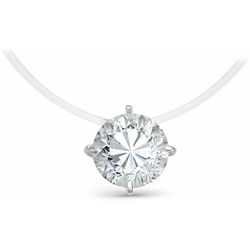 Колье на леске с фианитом