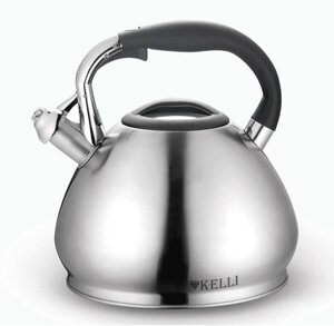 Чайник для плиты Kelli KL-4328 со свистком / 4.5 л / нержавеющая сталь