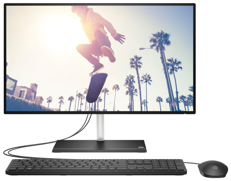 Моноблок 24'' HP 6M806EA i7-1255U/8GB/512GB SSD/Iris Xe Graphics/WiFi/BT/noOS/jet black - фото №1