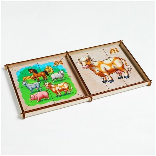 Пазлы Сложи картинку. Домашние животные Деревянные Игрушки деревянные игрушки bradex мозаика раскраска домашние животные
