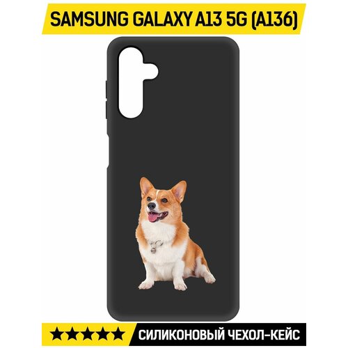 чехол накладка krutoff soft case моторы для samsung galaxy a13 5g a136 черный Чехол-накладка Krutoff Soft Case Корги для Samsung Galaxy A13 5G (A136) черный