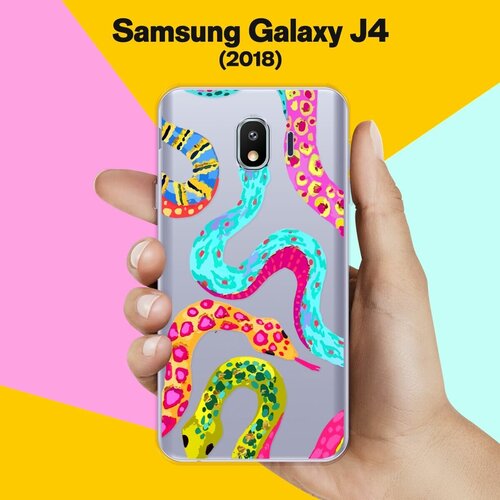 Силиконовый чехол на Samsung Galaxy J4 (2018) Змеи / для Самсунг Галакси Джей 4 2018 пластиковый чехол японский дракон на samsung galaxy j4 самсунг галакси джей 4