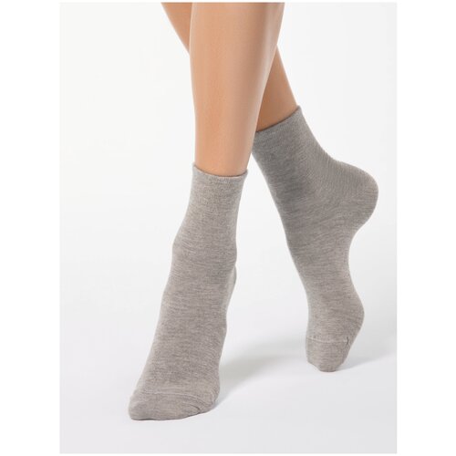фото Женские носки conte elegant средние, размер 25, бежевый, серый