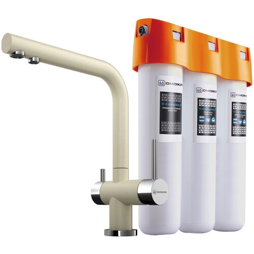 Комплект смеситель+фильтр Omoikiri Nagano-BE + Pure drop Lite 4044.8028