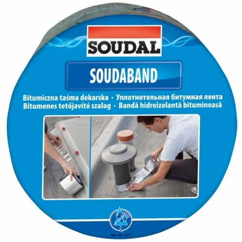 Лента кровельная герметизирующая Soudal Soudaband 15смх10м коричневый/RAL8017 121852