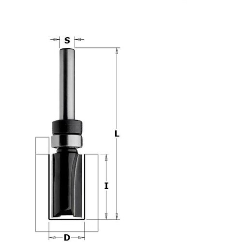 Фреза концевая CMT-contractor обгонная (верх. подш.) S8 D22x20 Z2 K911-220B