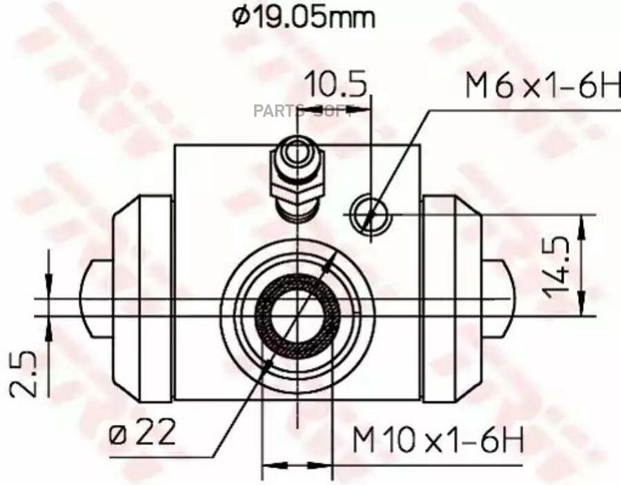 Колесный тормозной цилиндр TRW BWD113A