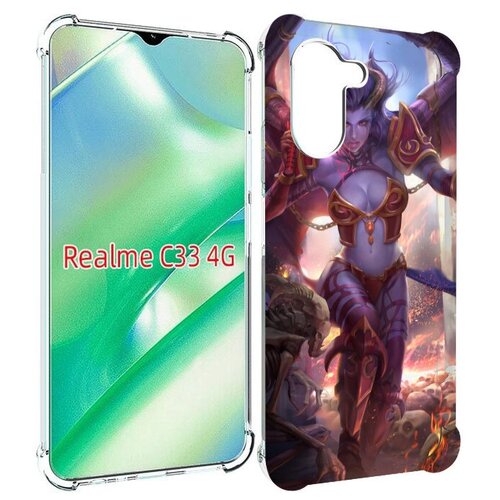 Чехол MyPads queen of pain dota 2 для Realme C33 4G задняя-панель-накладка-бампер чехол mypads queen of pain dota 2 для infinix hot 20 4g задняя панель накладка бампер