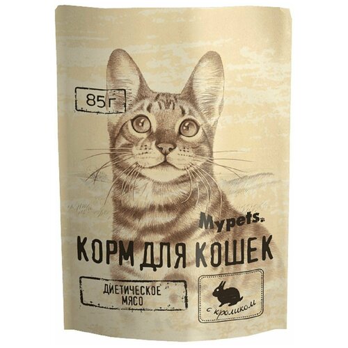 Корм для кошек Mypets с кроликом 85г, 24шт