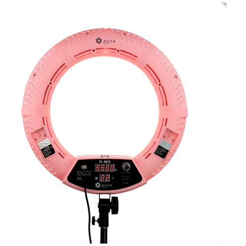 Лампа кольцевая Aura Helle FD-480 SE Pink
