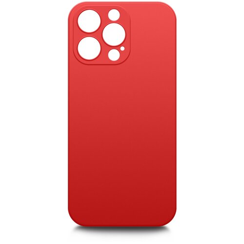 Чехол на Apple iPhone 13 Pro ( Эпл Айфон 13 Про ) силиконовый с защитной подкладкой, красный, Brozo чехол на apple iphone 14 pro max эпл айфон 14 про макс красный силиконовый с защитной подкладкой из микрофибры microfiber case brozo
