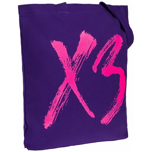 фото Сумка-шоппер «хз», фиолетовая соль